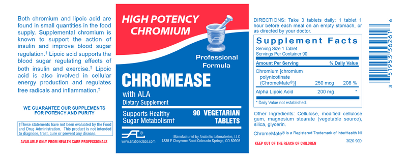 ChromEase with ALA (Anabolic Laboratories) Label