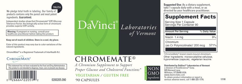 Chromemate DaVinci Labs Label