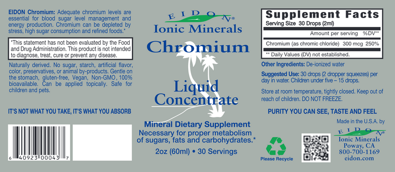 chromium liquid eidon label