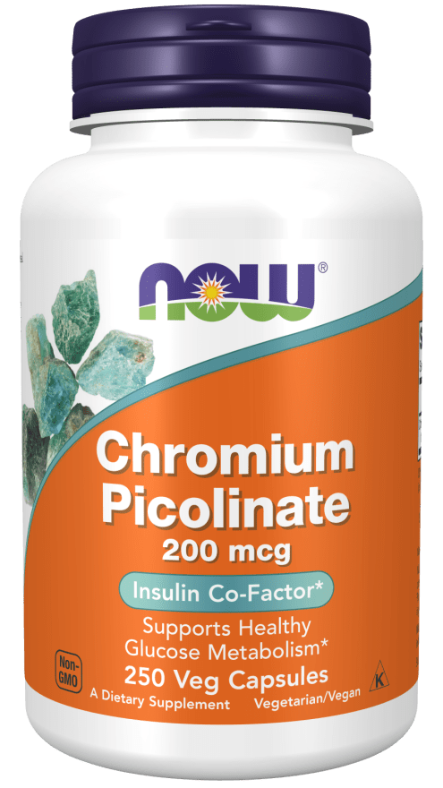 Chromium Picolinate 200 mcg (NOW) Front