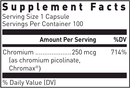 chromium picolinate douglas labs supplement facts