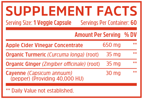 Cider Detox (ZHOU Nutrition) Supplement Facts