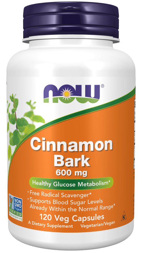 Cinnamon Bark 600 mg (NOW) Front