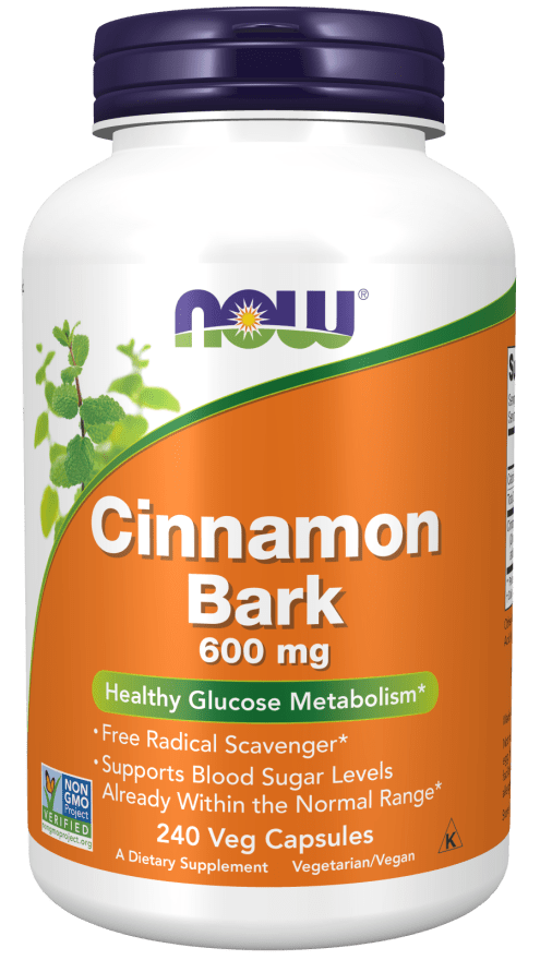 Cinnamon Bark 600 mg (NOW) Front