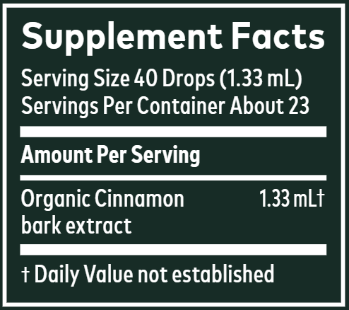 Cinnamon Bark (Gaia Organics®) (Gaia Herbs) supplement facts