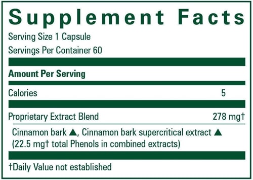 Cinnamon Bark (Gaia Herbs Professional Solutions) supplement facts