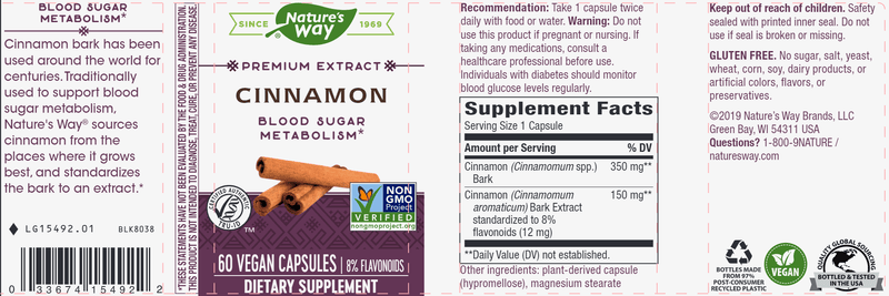 Cinnamon (Nature's Way) Label