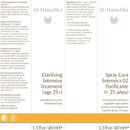 clarifying intensive treatment 25+ dr. hauschka skincare label