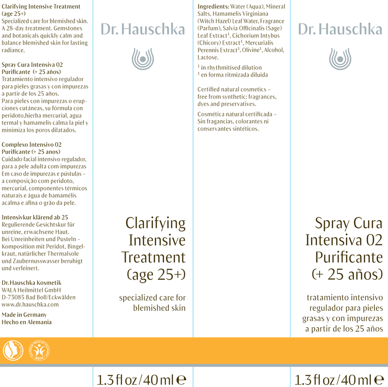 Clarifying Intensive Treatment 25+ (Dr. Hauschka Skincare) Label
