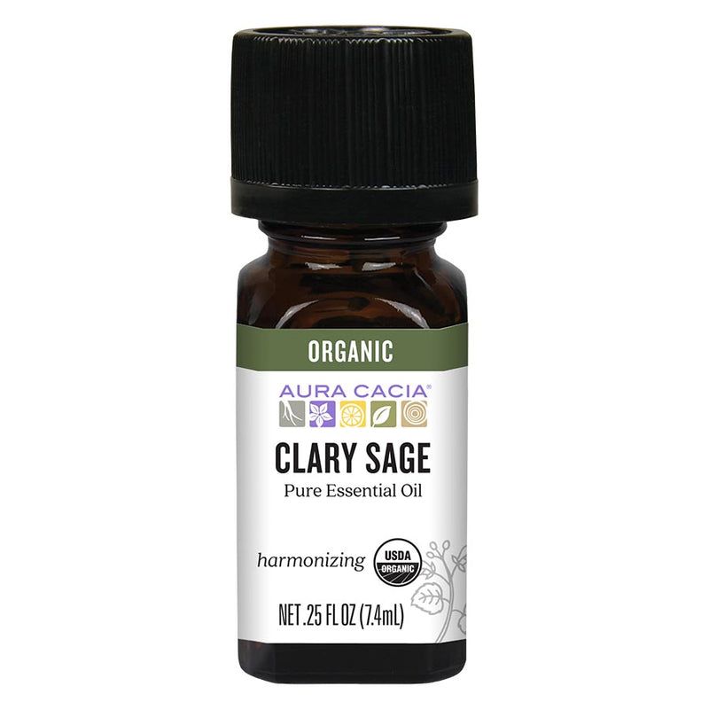 Clary Sage Organic Essential Oil (Aura Cacia) Front