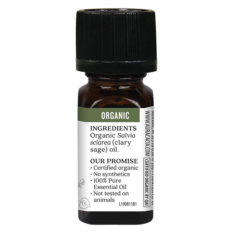 Clary Sage Organic Essential Oil (Aura Cacia) Side-1