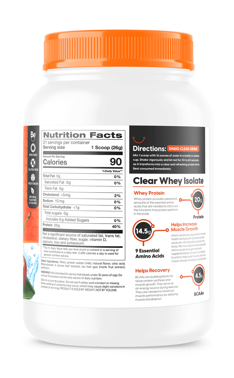 Clear Whey Protein Cherry (Doctors Best) Side-1