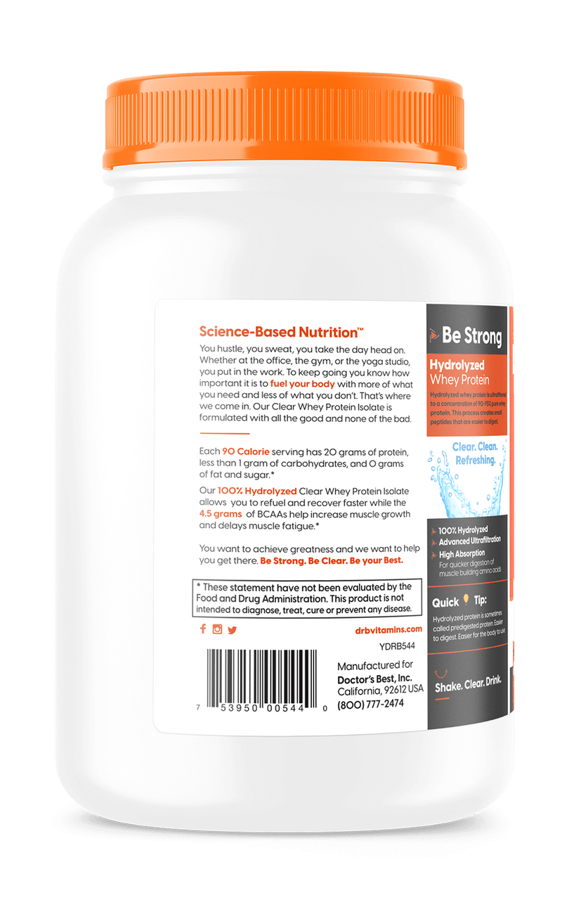 Clear Whey Protein Cherry (Doctors Best) Side