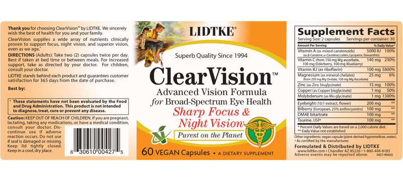 Clear Vision (Lidtke) Label