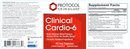 clinical cardio-6 (protocol for life balance) label
