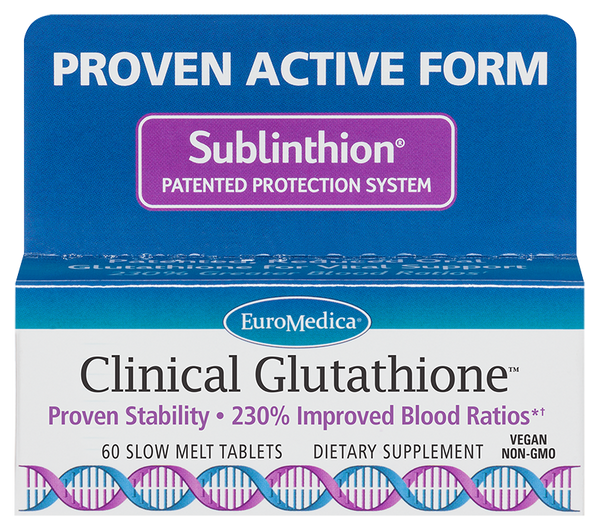 Clinical Glutathione 60 tabs (Euromedica) Front
