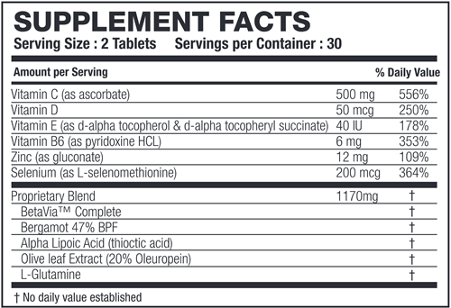 Clinical IMMUNE (Bergamet) Supplement Facts