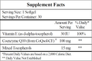 co-enzyme q10 | coq10 (ecological formulas) supplement facts