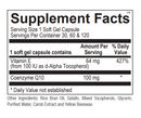 CoQ-10 | coq10 ortho molecular supplement facts