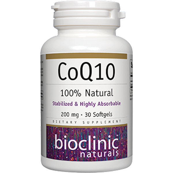 CoQ10 200 mg (Bioclinic Naturals) 30ct Front