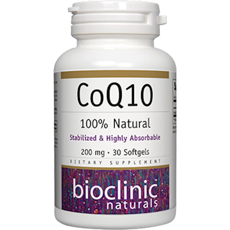 CoQ10 200 mg (Bioclinic Naturals) 30ct Front
