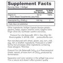 coq10 100 mg (protocol for life balance) supplement facts