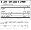 coq10 400 mg (protocol for life balance) supplement facts
