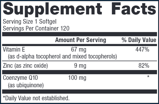 CoQ10 ST-100 (Metagenics) 120ct Supplement Facts