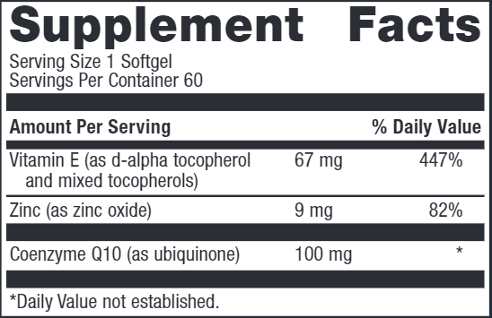 CoQ10 ST-100 (Metagenics) Supplement Facts