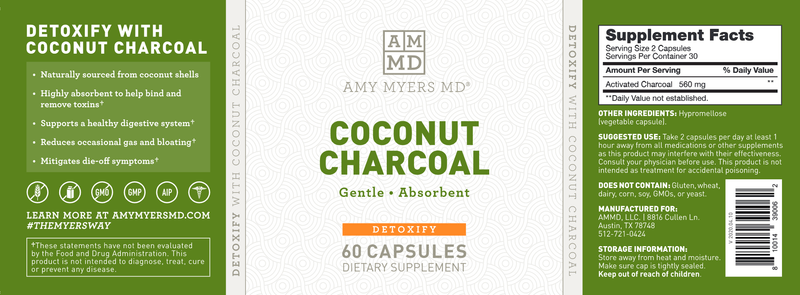 Coconut Charcoal (Amy Myers MD) label