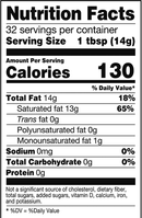 coconut oil (omega nutrition) nutrition facts