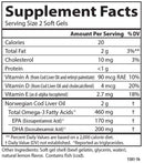 cod liver oil 460 mg carlson labs supplement facts