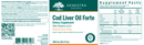 cod liver oil forte genestra label