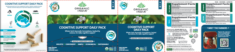 Cognitive Support Daily (Organic India) Label