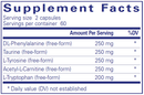 cognitive aminos pure encapsulations supplement facts