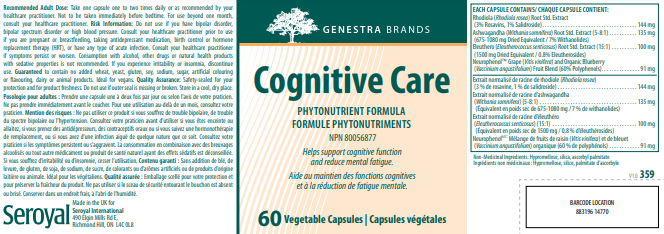Cognitive Care Genestra Label