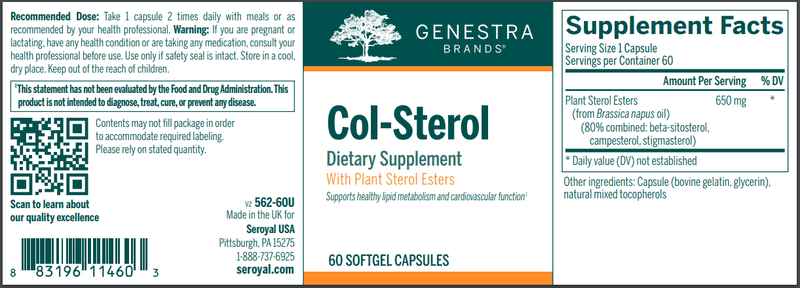 Col-Sterol | Colsterol Genestra Label