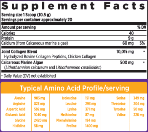 Collagen Move (New Chapter) Supplement Facts