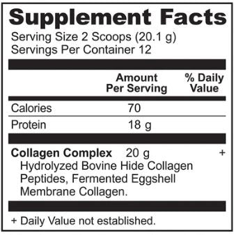 Collagen Peptides Protein Powder (Ancient Nutrition) Supplement Facts