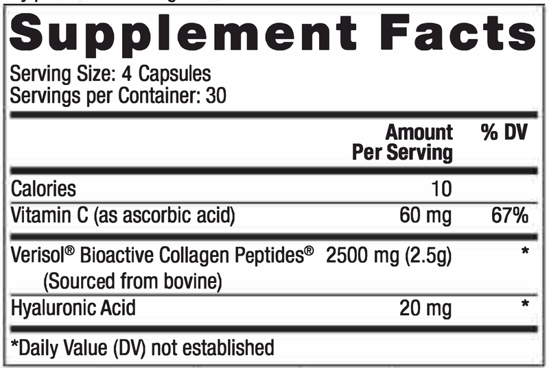Collagen Replenish Caps (Reserveage) Supplement Facts
