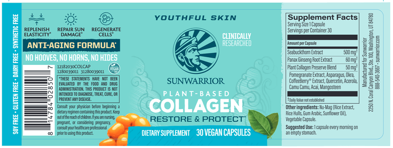 Collagen Restore and Protect (Sunwarrior) Label