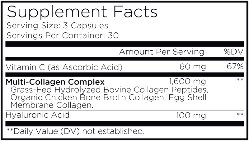Collagen 5 Types Amen Supplement Facts