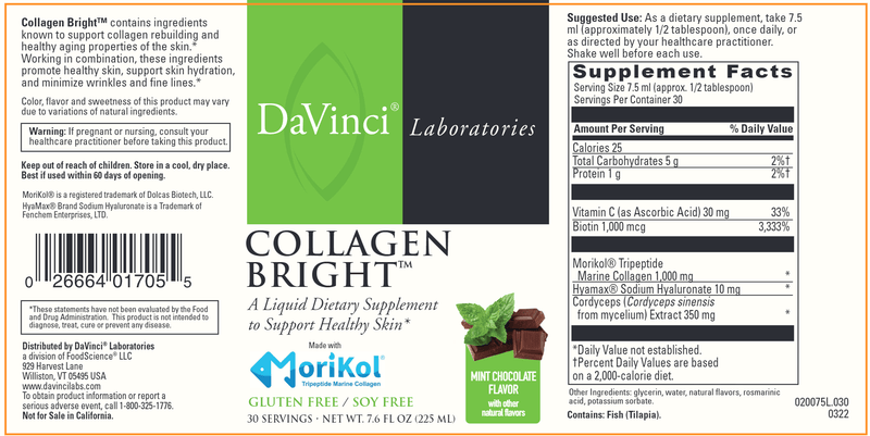 Collagen Bright (DaVinci Labs) Label