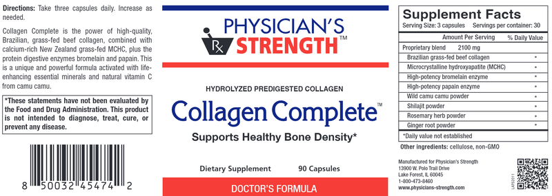 Collagen Complete (Physicians Strength) Label
