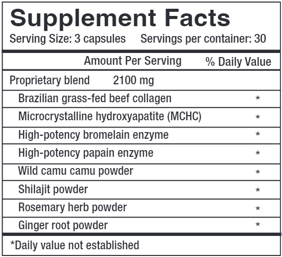 Collagen Complete (Physicians Strength) Supplement Facts
