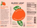 collagen iced tea gloss leaf label