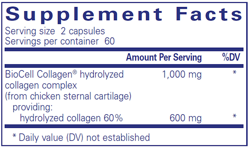 Collagen JS 120 Caps Pure Encapsulations Supplement Facts