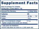 collagen peptides for skin & joints (life extension) supplement facts