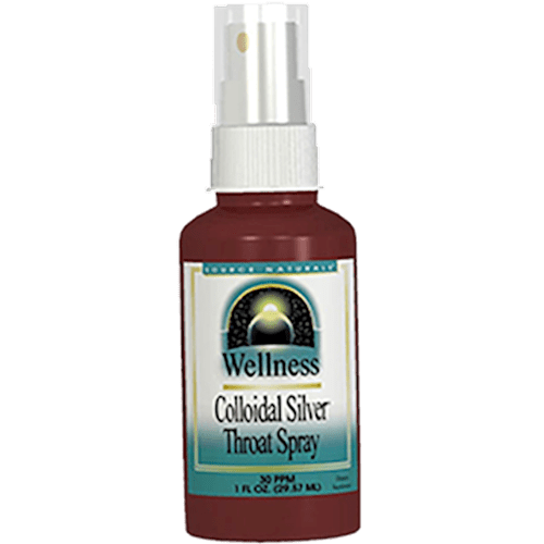 Colloidal Silver Throat Spray 30 ppm (Source Naturals) Front