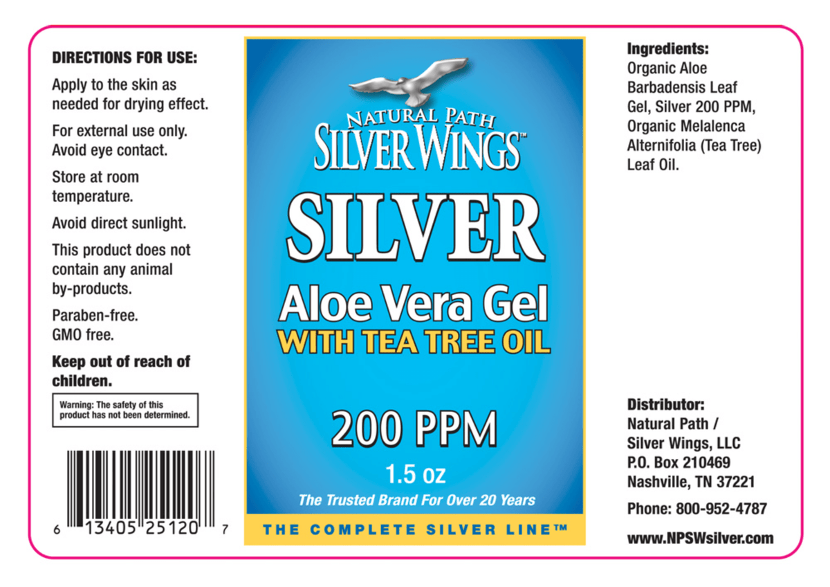 Colloidal Silver 200PPM Aloe Gel (Natural Path Silver Wings)
